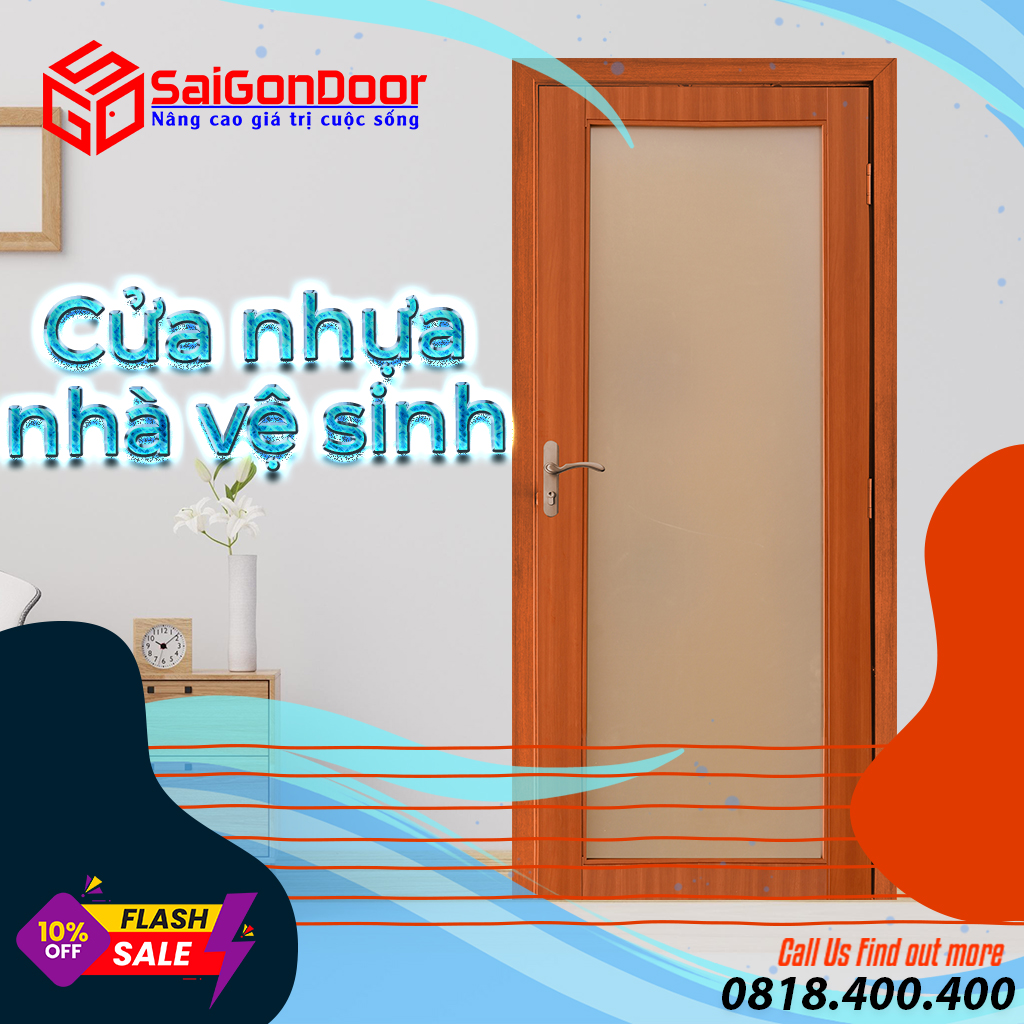 Những mẫu cửa nhựa dùng cho nhà vệ sinh