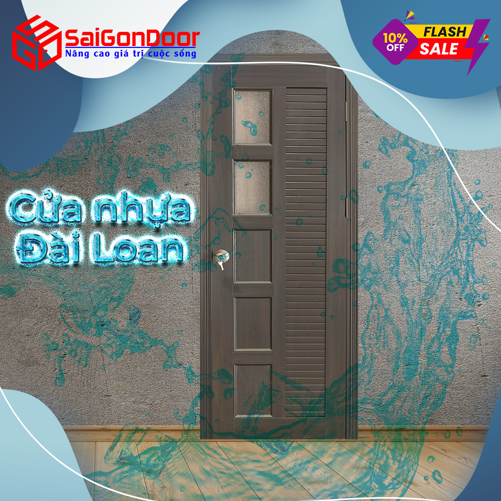 Cửa được làm hoàn toàn từ nhựa PVC nguyên sinh cao cấp